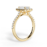 Ingrid Emerald Cut Lab Grown Diamond 18Kt Yellow Gold Engagement Ring - View 3