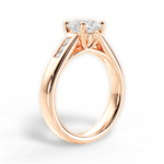 Brittany Oval Cut Lab Grown Diamond 18Kt Rose Gold Engagement Ring - View 3