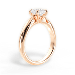 Colleen Cushion Cut Lab Grown Diamond 18Kt Rose Gold Engagement Ring - View 2