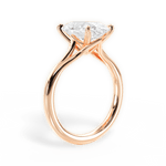 Anita Oval Cut Lab Grown Diamond 18Kt Rose Gold Engagement Ring - View 4