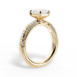 Gloria Radiant Cut Lab Grown Diamond 18Kt Yellow Gold Engagement Ring - View 3
