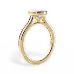 Deanna Cushion Cut Lab Grown Diamond 18Kt Yellow Gold Engagement Ring - View 2