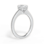 Janet Oval Cut Lab Grown Diamond 18Kt White Gold Engagement Ring - View 4