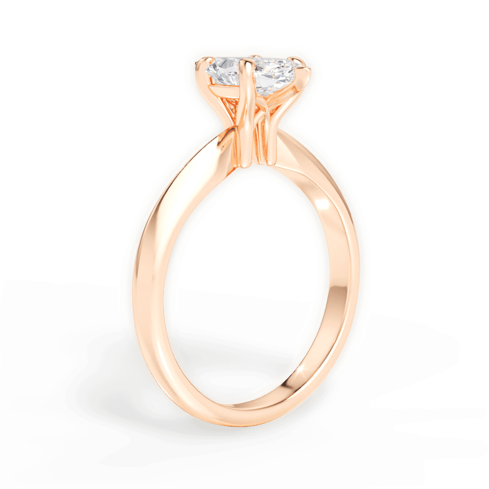 Beth Marquise Cut Lab Grown Diamond 18Kt Rose Gold Engagement Ring - View 2