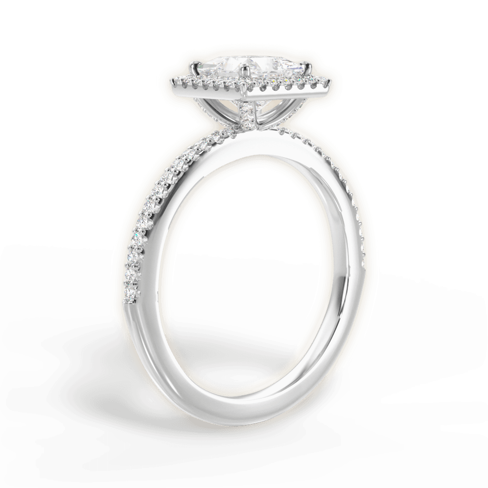 Joanne Princess Cut Lab Grown Diamond Platinum Engagement Ring - View 3