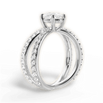 Lauren Oval Cut Lab Grown Diamond 18Kt White Gold Engagement Ring - View 3