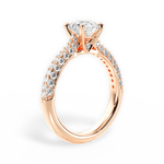 Kira Round Cut Lab Grown Diamond 18Kt Rose Gold Engagement Ring - View 4