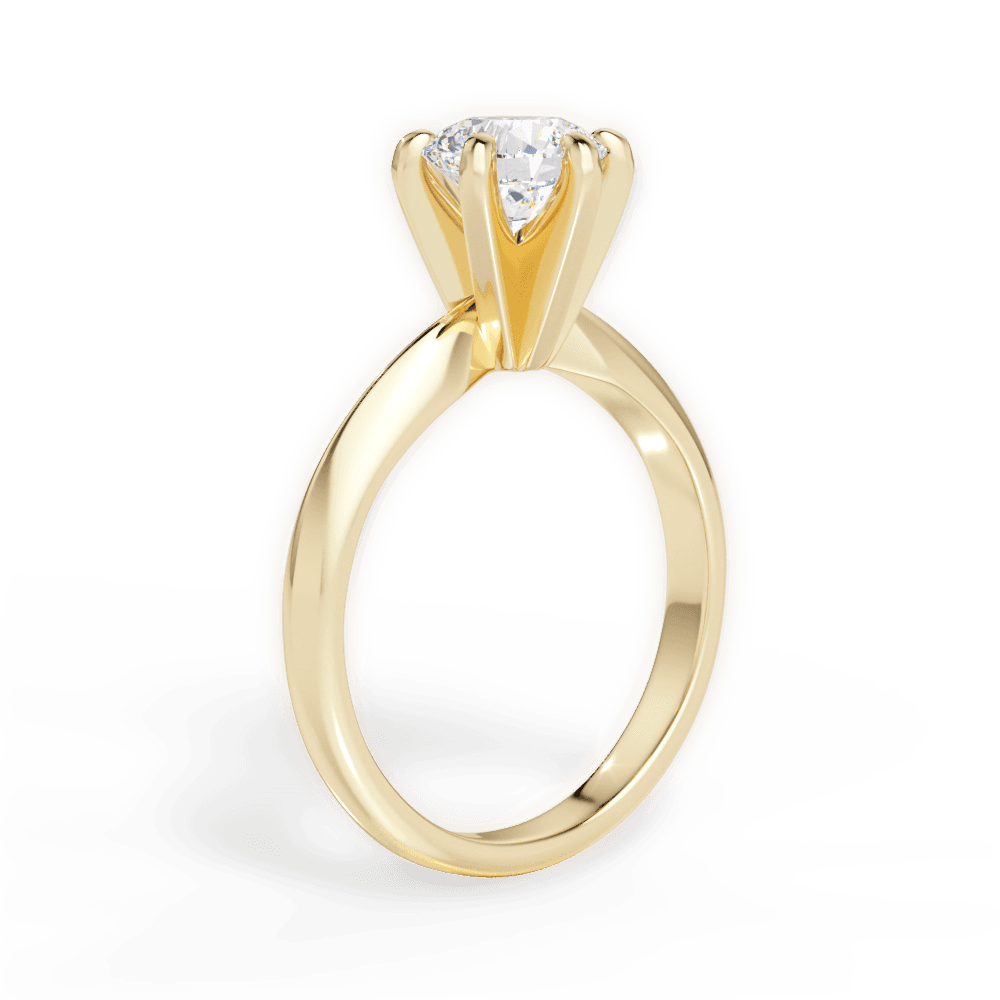 Gina Round Cut Lab Grown Diamond 18Kt Yellow Gold Engagement Ring - View 4