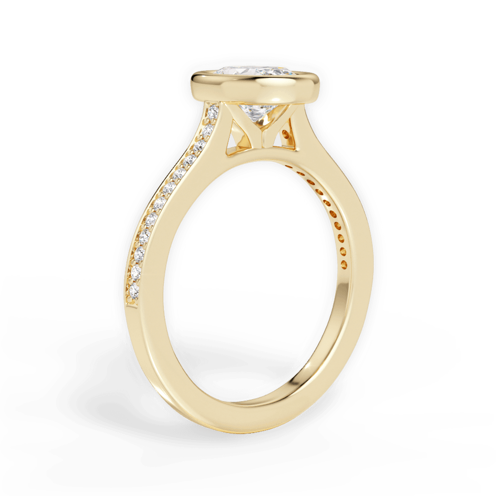 Deanna Oval Cut Lab Grown Diamond 18Kt Yellow Gold Engagement Ring - View 2
