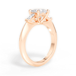 Emily Princess Cut Lab Grown Diamond 18Kt Rose Gold Engagement Ring - View 3
