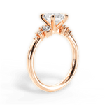 Carmen Marquise Cut Lab Grown Diamond 18Kt Rose Gold Engagement Ring - View 3