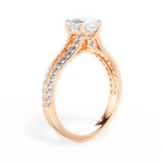 Kendra Cushion Cut Lab Grown Diamond 18Kt Rose Gold Engagement Ring - View 2