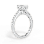 Elizabeth Princess Cut Lab Grown Diamond 18Kt White Gold Engagement Ring - View 2
