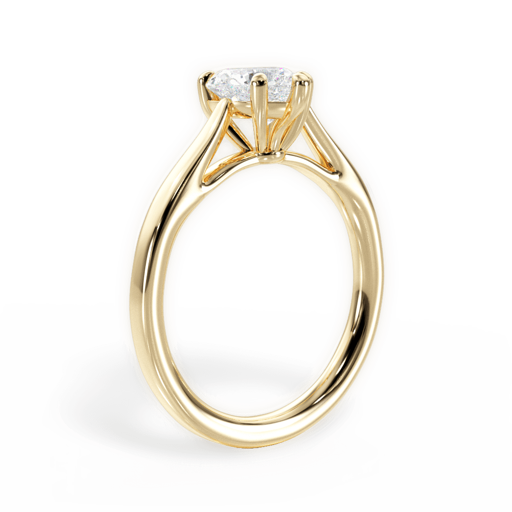 Angie Heart Cut Lab Grown Diamond 18Kt Yellow Gold Engagement Ring - View 2
