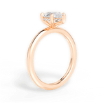 Brenda Pear Cut Lab Grown Diamond 18Kt Rose Gold Engagement Ring - View 4
