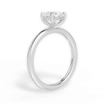 Brenda Oval Cut Lab Grown Diamond 18Kt White Gold Engagement Ring - View 2