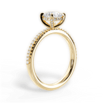 Helen Round Cut Lab Grown Diamond 18Kt Yellow Gold Engagement Ring - View 4
