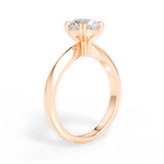 Claudia Round Cut Lab Grown Diamond 18Kt Rose Gold Engagement Ring - View 2