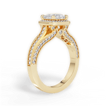 Lillian Princess Cut Lab Grown Diamond 18Kt Yellow Gold Engagement Ring - View 2