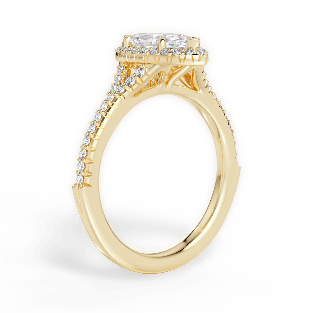 Judy Marquise Cut Lab Grown Diamond 18Kt Yellow Gold Engagement Ring - View 2