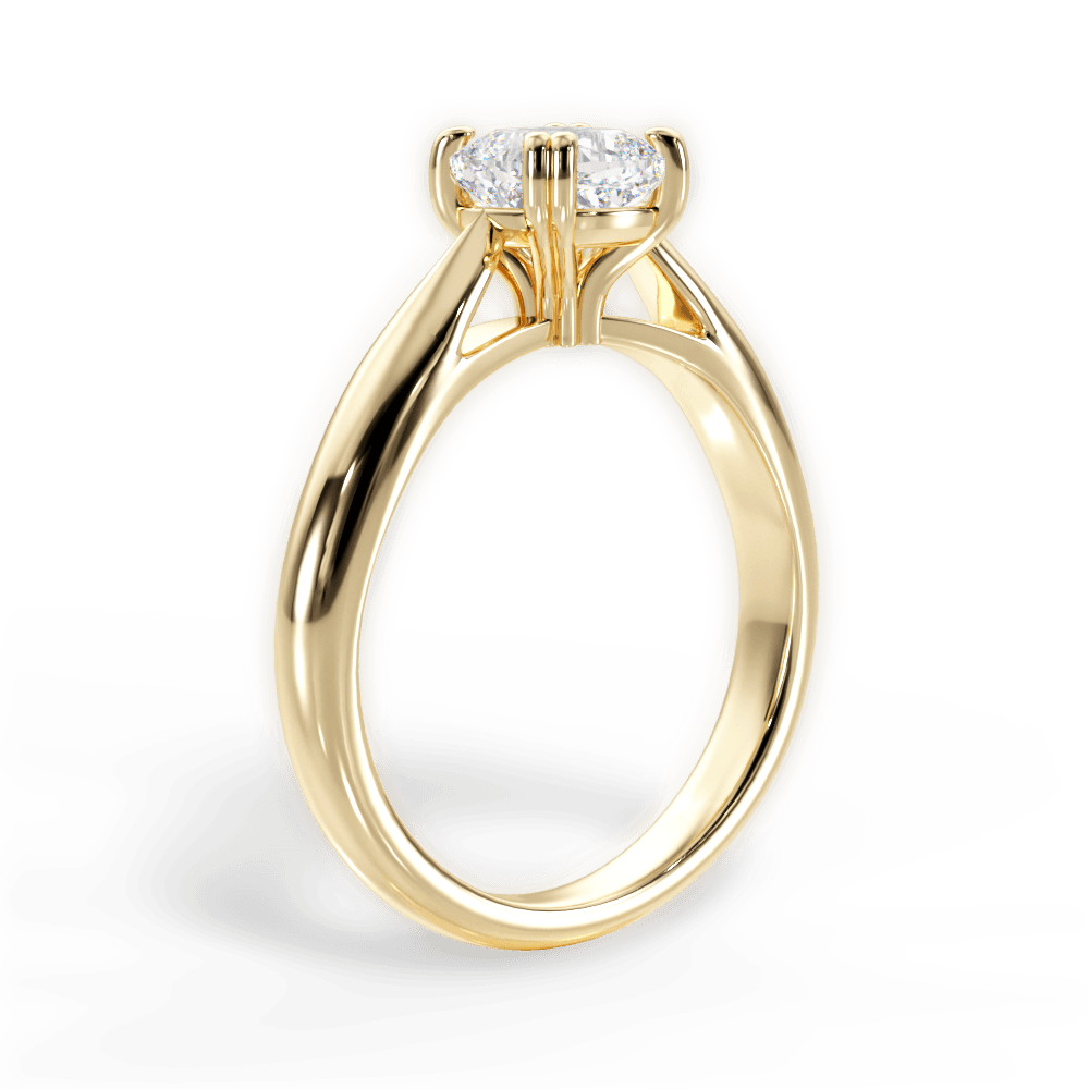 Gillian Cushion Cut Lab Grown Diamond 18Kt Yellow Gold Engagement Ring - View 4