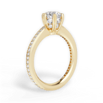 Louise Round Cut Lab Grown Diamond 18Kt Yellow Gold Engagement Ring - View 2