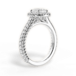 Kim Cushion Cut Lab Grown Diamond 18Kt White Gold Engagement Ring - View 3