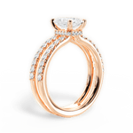 Christie Radiant Cut Lab Grown Diamond 18Kt Rose Gold Engagement Ring - View 4