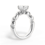 Emma Emerald Cut Lab Grown Diamond 14Kt White Gold Engagement Ring - View 2