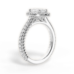 Kim Marquise Cut Lab Grown Diamond 18Kt White Gold Engagement Ring - View 3