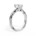 Claire Pear Cut Lab Grown Diamond Platinum Engagement Ring - View 3