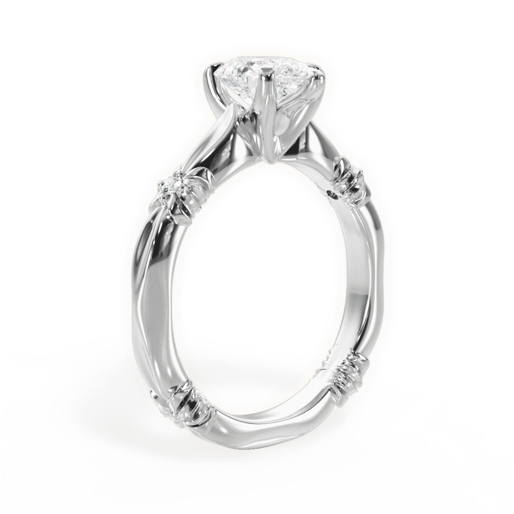 Claire Pear Cut Lab Grown Diamond Platinum Engagement Ring - View 3