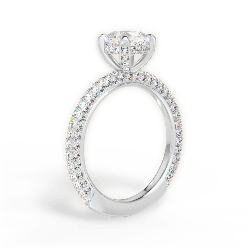 Madeline Cushion Cut Lab Grown Diamond 14Kt White Gold Engagement Ring - View 3