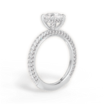 Madeline Cushion Cut Lab Grown Diamond 18Kt White Gold Engagement Ring - View 3