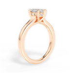 Carol Marquise Cut Lab Grown Diamond 18Kt Rose Gold Engagement Ring - View 4