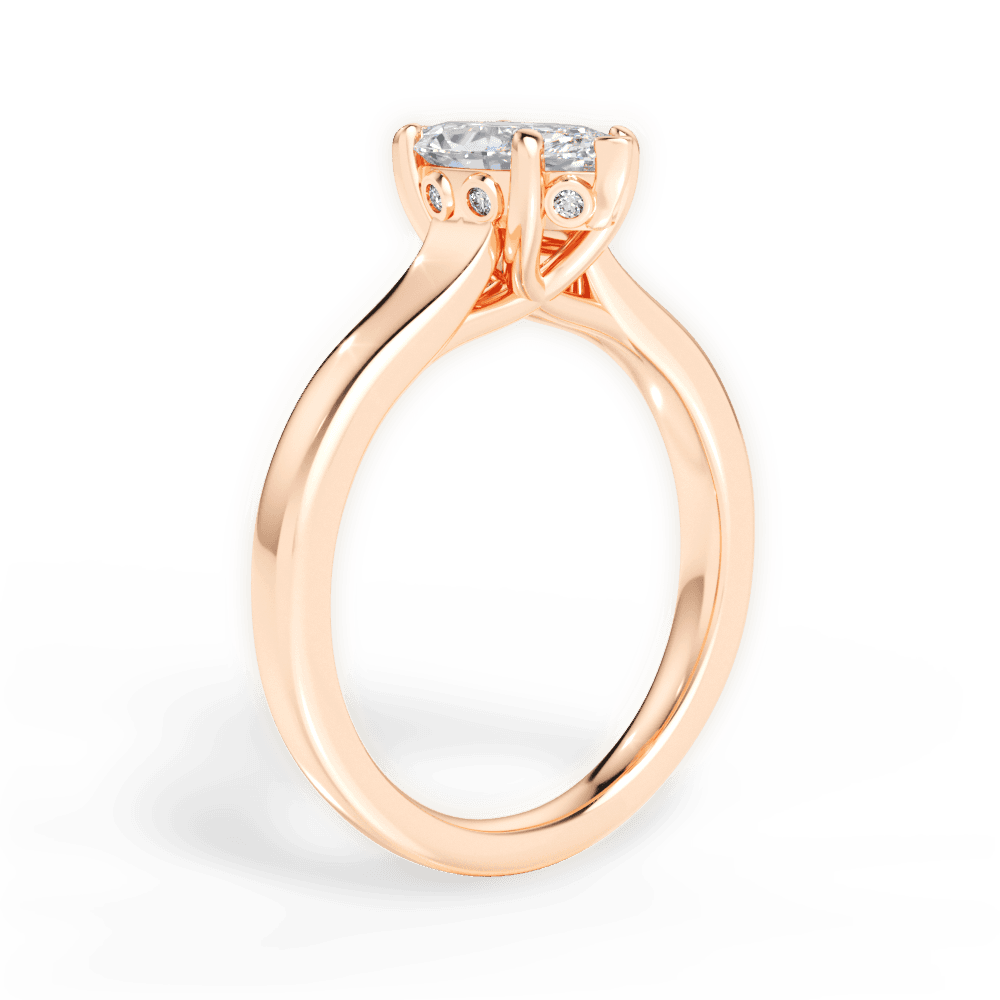 Carol Marquise Cut Lab Grown Diamond 18Kt Rose Gold Engagement Ring - View 4