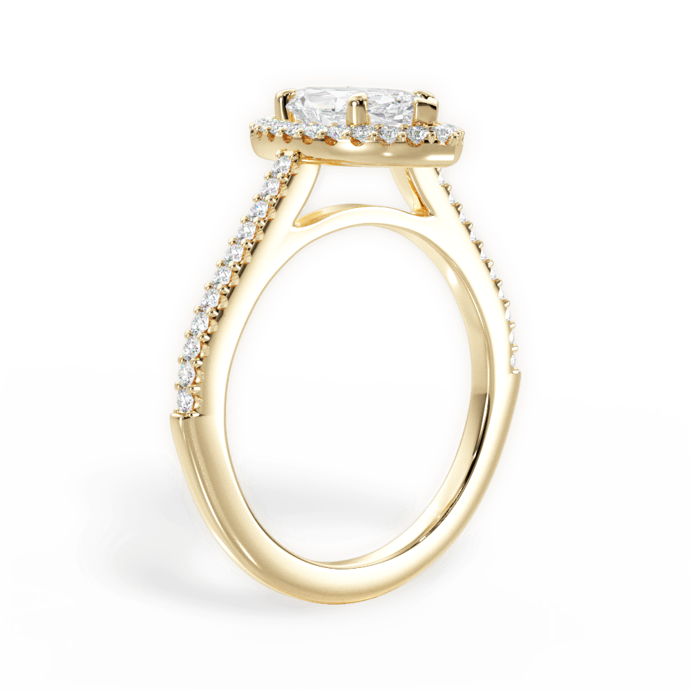 Jeanne Marquise Cut Lab Grown Diamond 18Kt Yellow Gold Engagement Ring - View 2