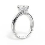 Florence Emerald Cut Lab Grown Diamond Platinum Engagement Ring - View 3