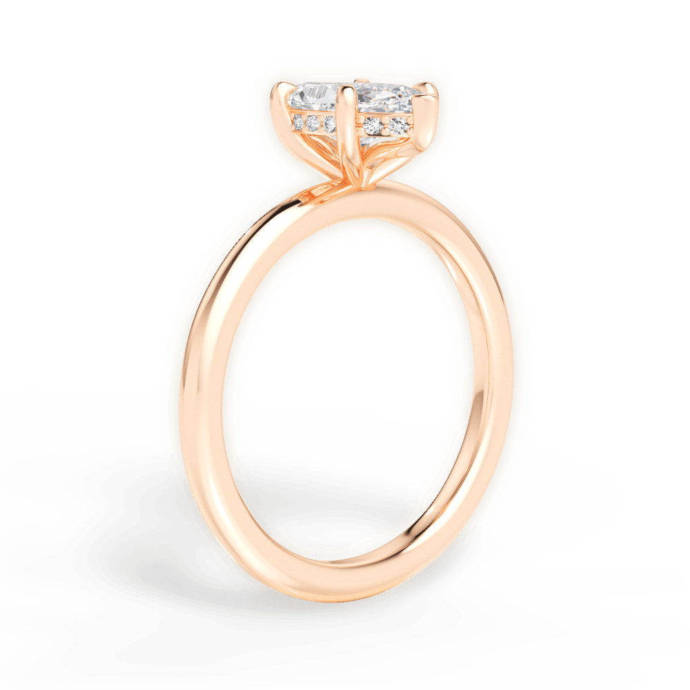 Brenda Marquise Cut Lab Grown Diamond 18Kt Rose Gold Engagement Ring - View 4