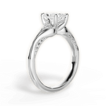 Isabel Radiant Cut Lab Grown Diamond 14Kt White Gold Engagement Ring - View 2