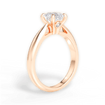 Dolores Asscher Cut Lab Grown Diamond 18Kt Rose Gold Engagement Ring - View 2