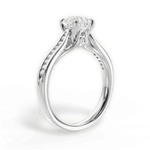 Elena Asscher Cut Lab Grown Diamond Platinum Engagement Ring - View 2