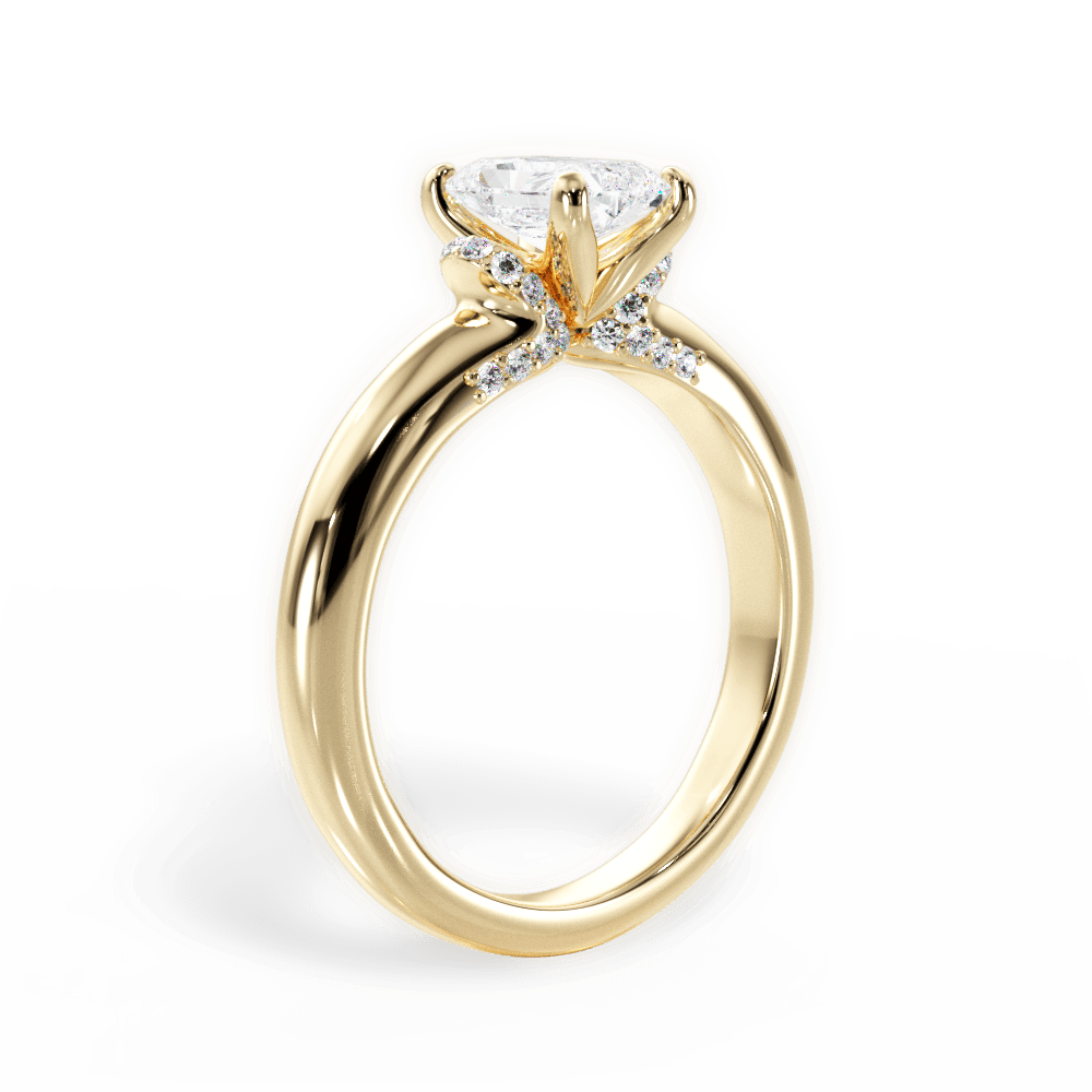 Florence Radiant Cut Lab Grown Diamond 18Kt Yellow Gold Engagement Ring - View 3