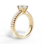Kayla Round Cut Lab Grown Diamond 18Kt Yellow Gold Engagement Ring - View 2