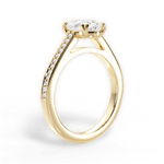 Denise Oval Cut Lab Grown Diamond 18Kt Yellow Gold Engagement Ring - View 3