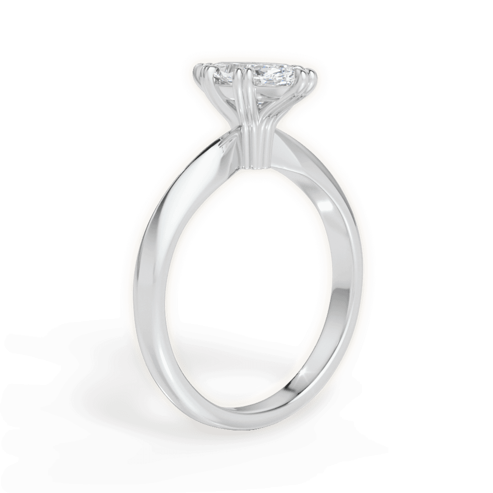 Anastasia Marquise Cut Lab Grown Diamond 18Kt White Gold Engagement Ring - View 2