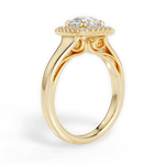 Jasmin Round Cut Lab Grown Diamond 18Kt Yellow Gold Engagement Ring - View 2