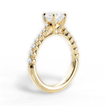 Dana Oval Cut Lab Grown Diamond 18Kt Yellow Gold Engagement Ring - View 2