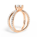 Lauren Pear Cut Lab Grown Diamond 18Kt Rose Gold Engagement Ring - View 4