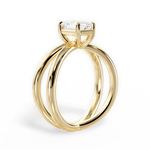 Ada Emerald Cut Lab Grown Diamond 18Kt Yellow Gold Engagement Ring - View 2